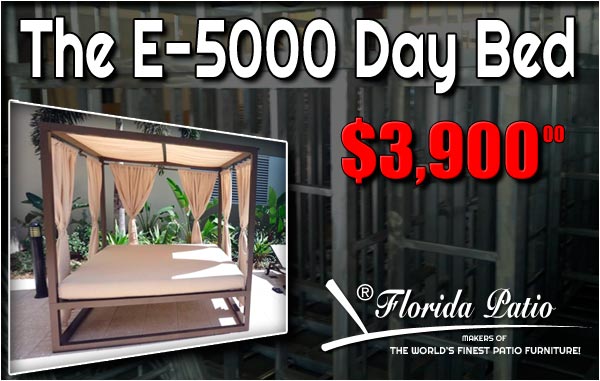 The E-5000 Day Bed by Florida Patio - Makers of The World's Finest Patio Furniture!