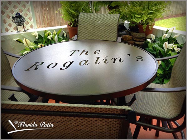 Outdoor Site Furniture :: Family Name Table