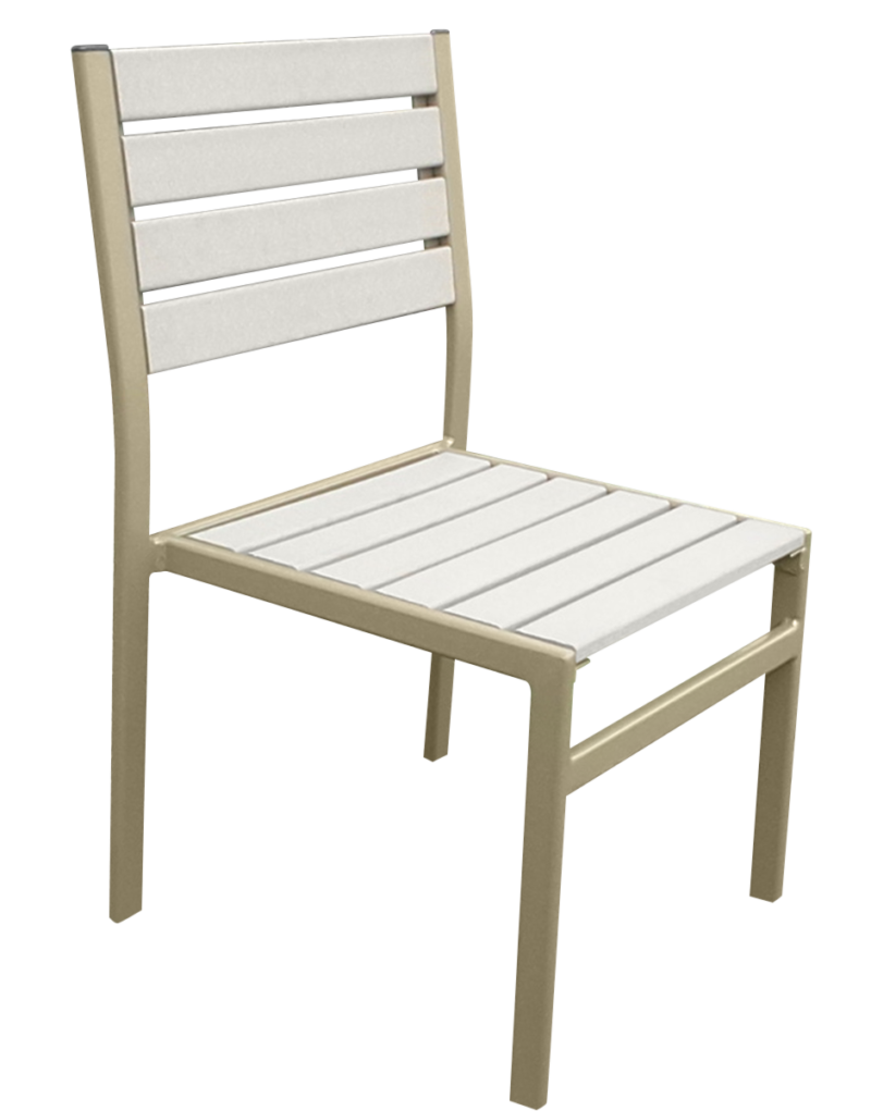 Faux Wood Armless Chair