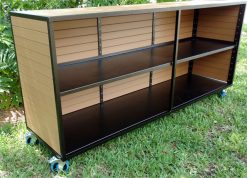 Faux Wood Two Shelf Bar