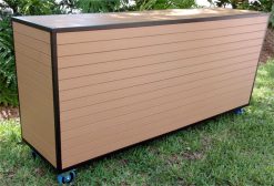 Faux Wood Two Shelf Bar