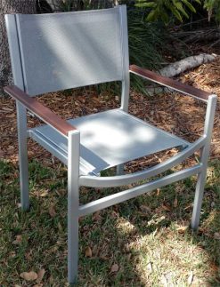 Alpha Sling Teak Arm Chair