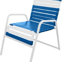 C-50 Chair Royal Blue White Accent