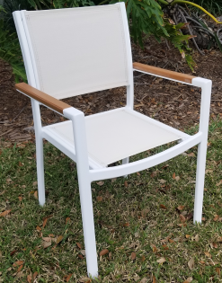 DA-49AC Balcony chair with faux teak arm caps