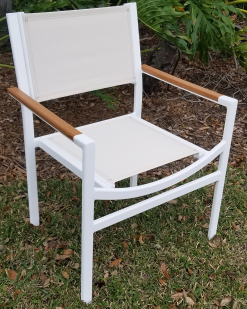 DA-50AC Dining chair with faux teak armcap