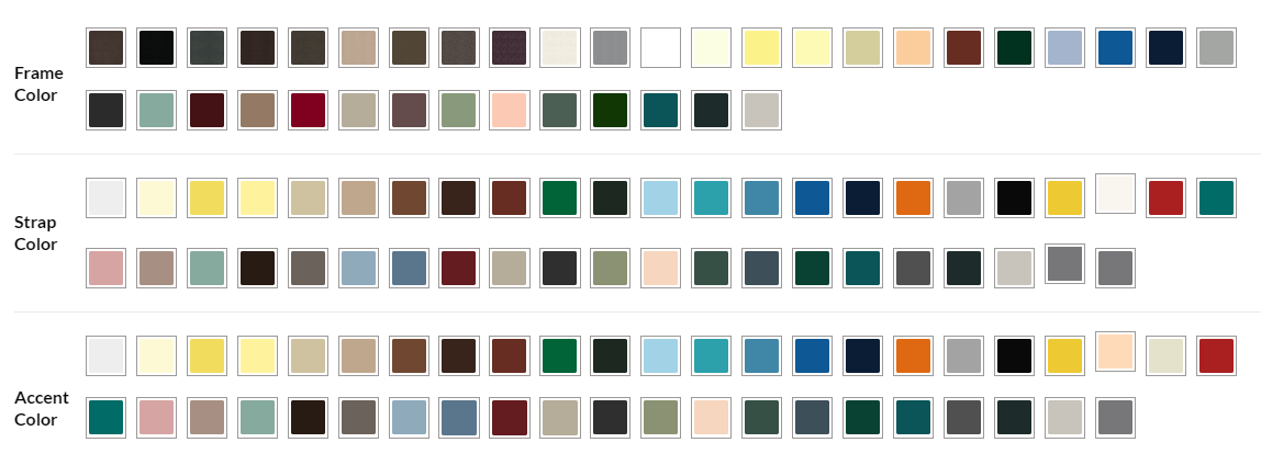 Strap Color Chart