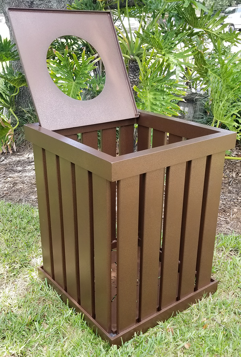 WST-99 Aluminum Trash Receptacle