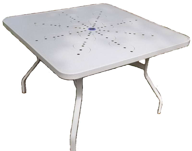 42" Square Faux Wood Table Florida Patio Outdoor Patio Furniture