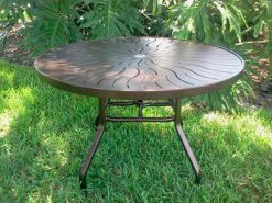 Round aluminum deals table