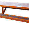Custom Faux Teak Picnic Table With Attached Seats