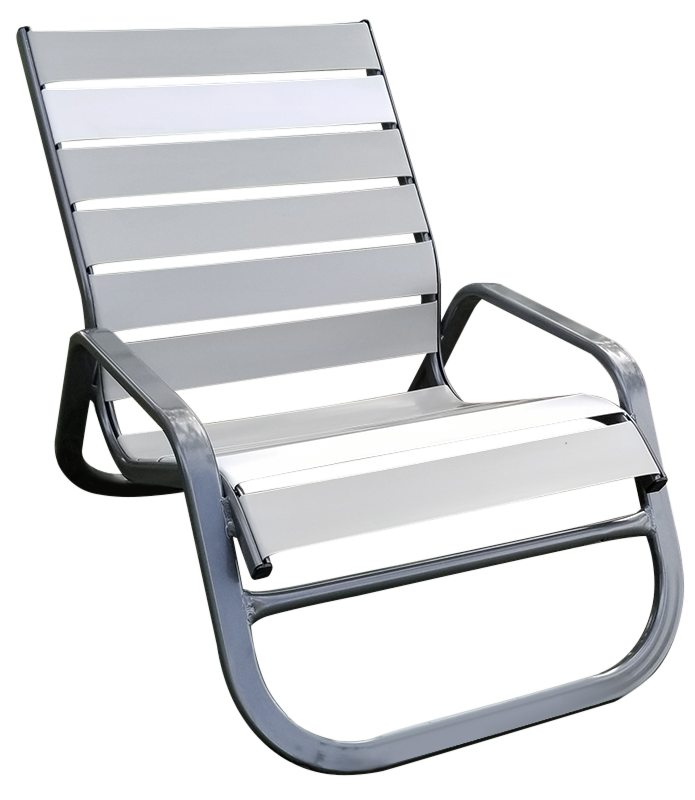 Wide Strap Sand Chair Florida Patio, White Vinyl Strap Outdoor Furniture