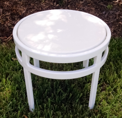 Regal Fiberglass Top Round Side Table