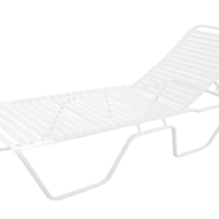 Classic White Strap Chaise Lounge C-150