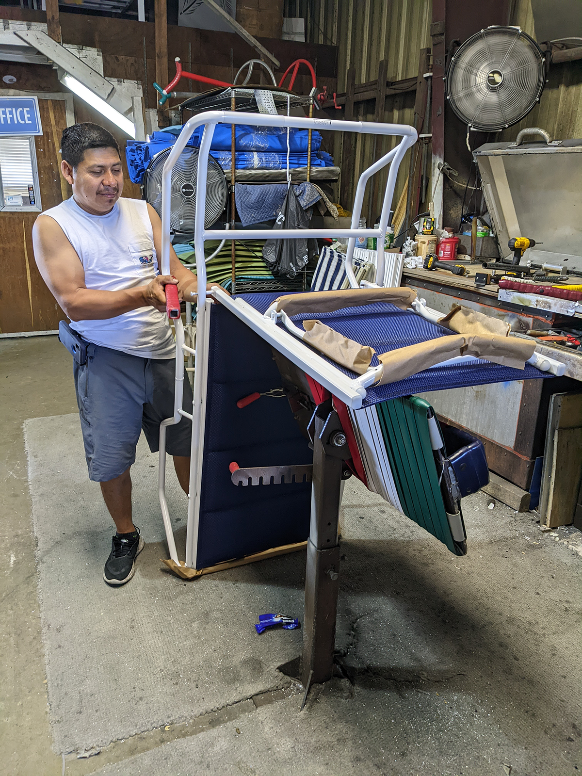 Making Padded Chaise Lounge