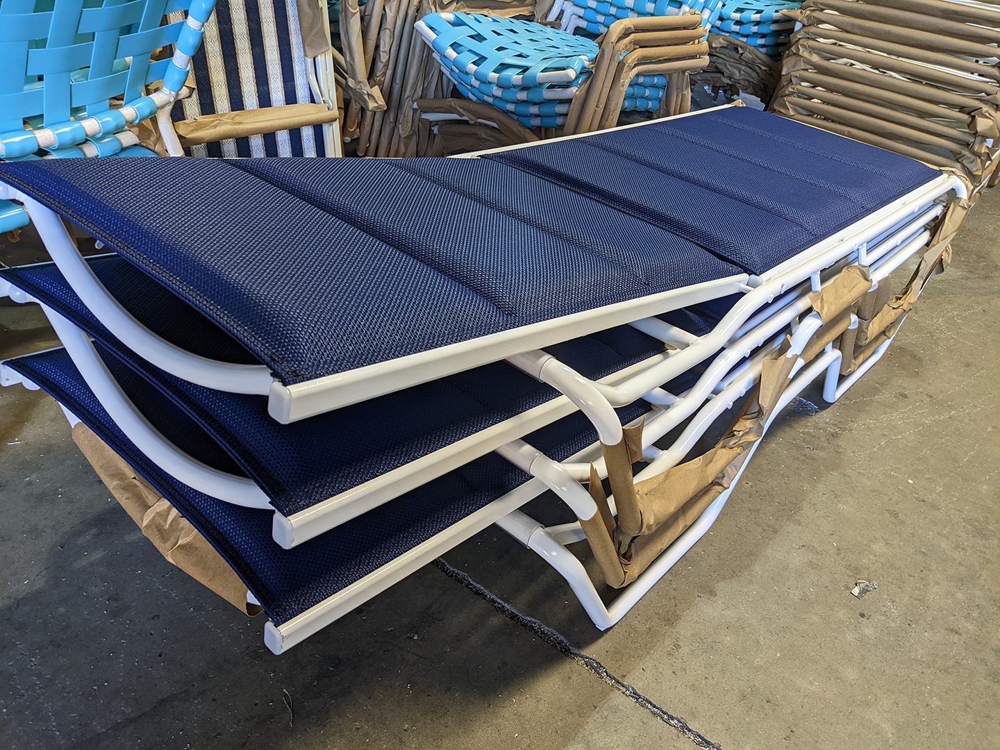 Padded Chaise Lounges