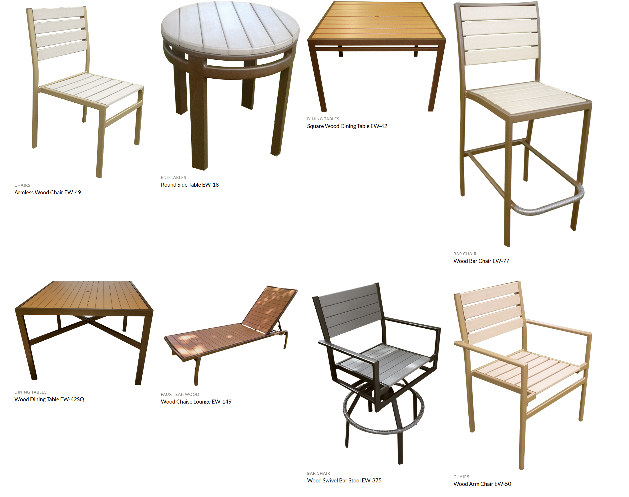 Faux Teak Wood Collection